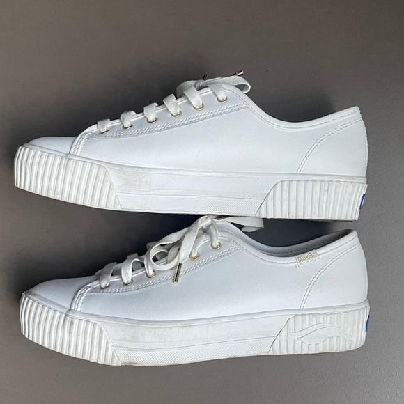 Keds WH64550 Womens Leather Triple Kick Amp Sneaker White Leather 8.5 US - Picture 2 of 7